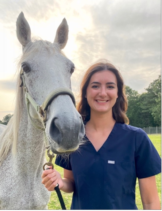 Dr. Emily Klein with her horse
